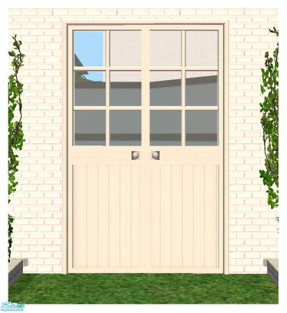 Sims 2 — BH - Half Glass Door 2Tile DIAGONAL by simtomatic — This object requires the Beach House Shuttered Window 2Tile.