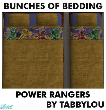 Sims 2 — TL - Kids Bedding Power Rangers by TabbyLou — Power Rangers in Bunches of Beddings, Group 12 of 12 sets. For all