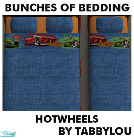 Sims 2 — TL - Kids Bedding Hot Wheels by TabbyLou — Hot Wheels in Bunches of Beddings, Group 12 of 12 sets. For all ages,