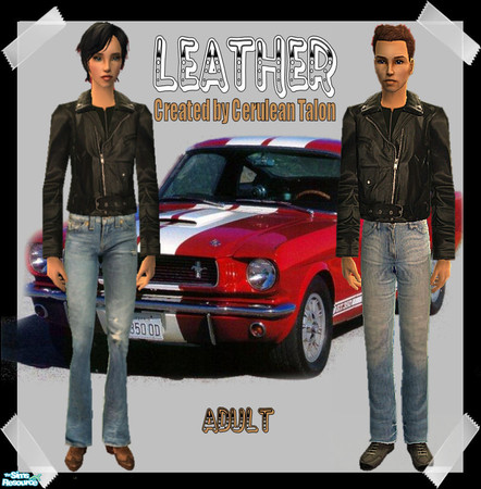 Sims 2 — Leather Jacket - Adult - Matching His & Hers by Cerulean Talon — Rich, butter soft expensive leather jackets