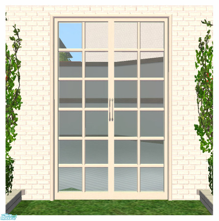 Sims 2 — BH - Full Glass Door 2Tile DIAGONAL by simtomatic — This object requires the Beach House Shuttered Window 2Tile.