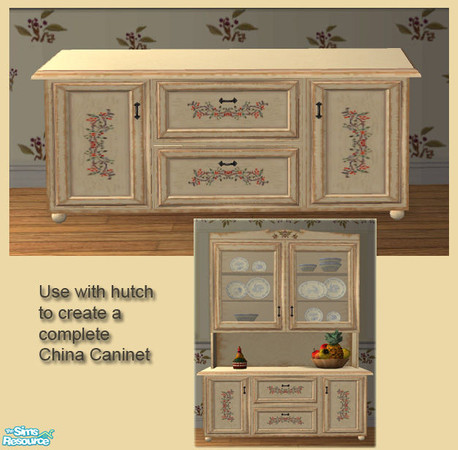 Sims 2 — Season Country Match - Buffet by Simaddict99 — New country match buffet/side board. Use with matching hutch from