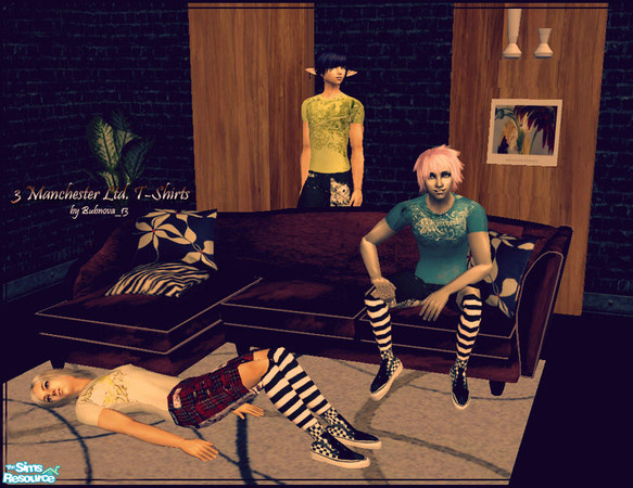 Sims 2 — 3 Manchester Ltd. T-Shirts by Bubnova13 — Stylish t-shirts for your male sims.
