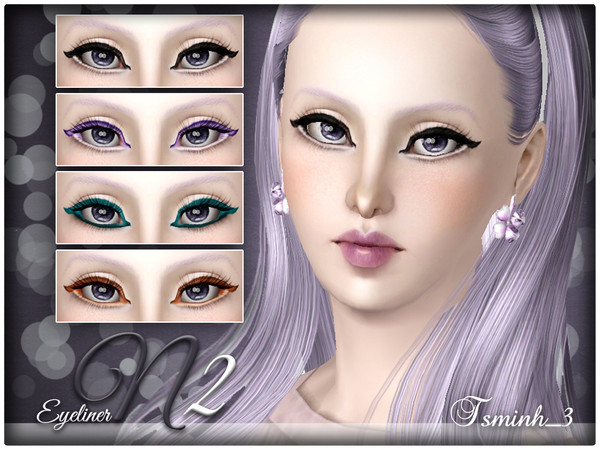 Sims 3 — Eyeliner N2 by TsminhSims — New fashionable eyeliner for your Sims. - 3 recolor chanels - Full CAS Thumbnials -