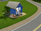 Sims 3 — Blueberry Beach Hut by crip_tic — Blueberry Beach Hut is a starter home for 2 people providing comfortable
