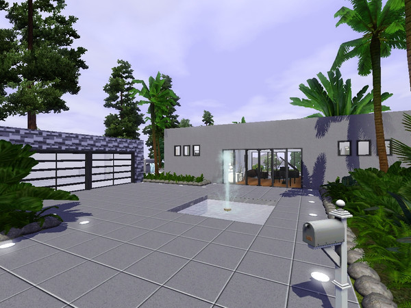 Sims 3 — Utopia by CoastalSims2 — This contemporary home gives the sense of an open floor plan, while the split-level