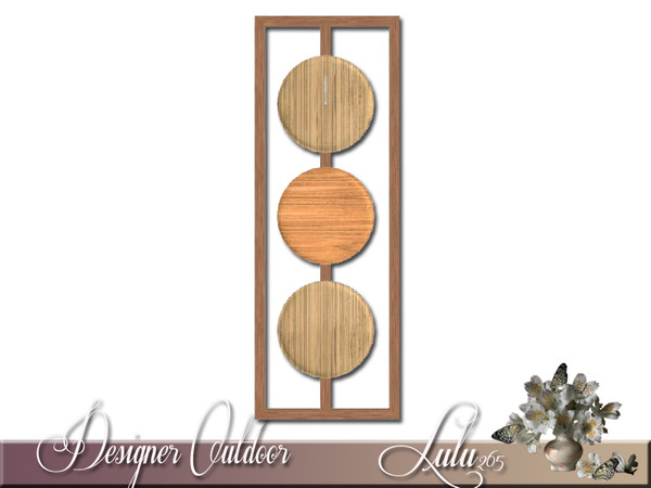 Sims 3 — Designer Outdoor Wall Art Clock by Lulu265 — Part of the Designer Outdoor Set Fully CAStable Made by Lulu265 for