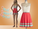 Sims 2 — Coral Summer Dress by lalazayn2 — This is my first creation. A bright summer dress inspired by ModCloth, For