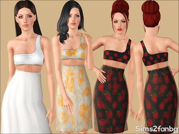 Sims 3 — 344 - Summer set by sims2fanbg — .:344 - Summer set:. Items in this Set: Top in 3 recolors,Recolorable,Launcher