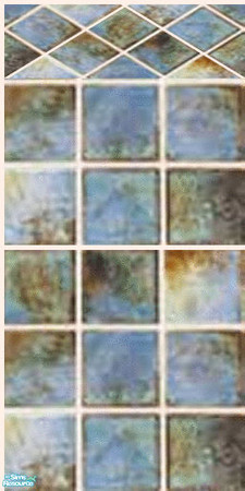 Sims 2 — Pool Wall Tile 27 by Raveena — Seasons expansion is required to change the walls and floors in swimming pools.