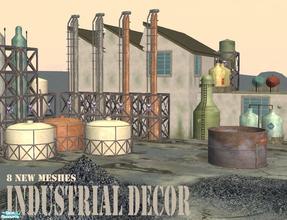 Sims 2 — Industrial Decor by Cyclonesue — Industrial items for factories, farms, sci-fi lots and, of course, granny\'s