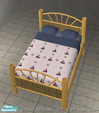 Sims 2 — Beach Bedding Set 1 - 0 by agaliha5 — A set of 11 beddings for your sim\'s beds. These are perfect for your