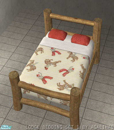 Sims 2 — Lodge Bedding Set 1 - 1 by agaliha5 — A set of 11 beddings for your sim\'s beds. These are perfect for your