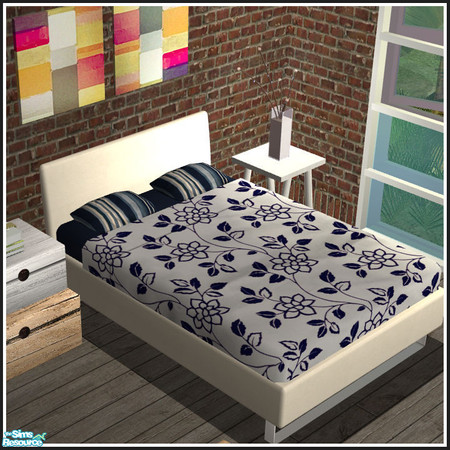 Sims 2 — Ocean blue beddings - flowers by mirake — 