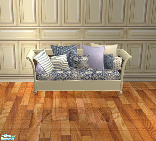 Sims 2 — PB Dining - recolor cream - Pillowset blue2 by ShinoKCR — 