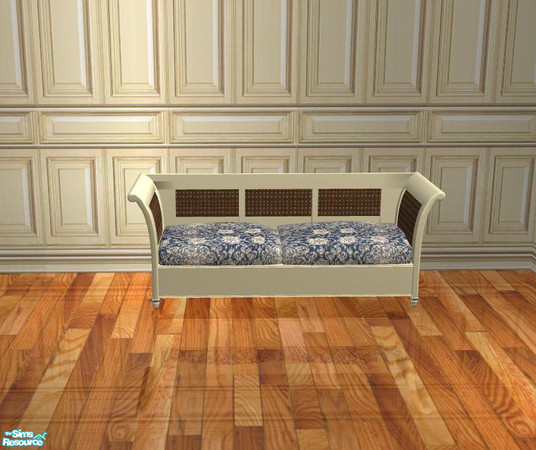 Sims 2 — PB Dining - recolor cream - Loveseat Polster blue by ShinoKCR — 