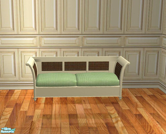 Sims 2 — PB Dining - recolor cream - Loveseat Polster green by ShinoKCR — 