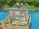 Sims 3 — Luxury Sailor  by mbenter — 3 story houseboat with full basement. 2-3 bedrooms and 4 bathrooms. Main floor is