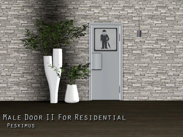 Sims 3 — Male Door II For Residential by peskimus — Here is version II for the Males