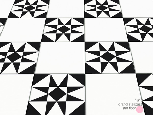 Sims 3 — 1912 GS Star Floor by DOT — 1912 Grand Staircase Star Floor by DOT of The Sims Resource