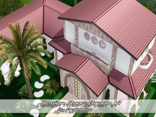 Sims 3 — Design Roof Brown VI by Pralinesims — by Pralinesims