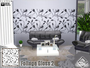 Sims 3 — Foliage Gloss 2 by Devirose — A recolorable pattern, lines of foliage,modern and elegant.Base Game Compatible,no