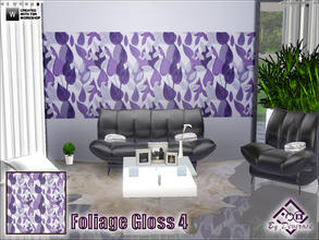 Sims 3 — Foliage Gloss 4 by Devirose — A recolorable pattern, lines of foliage,modern and elegant.Base Game Compatible,no
