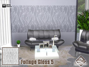 Sims 3 — Foliage Gloss 5 by Devirose — A recolorable pattern, lines of foliage,modern and elegant.Base Game Compatible,no