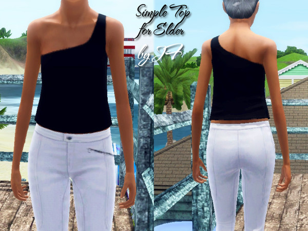 Sims 3 — Simple top for Elder by jet_femme2 — 