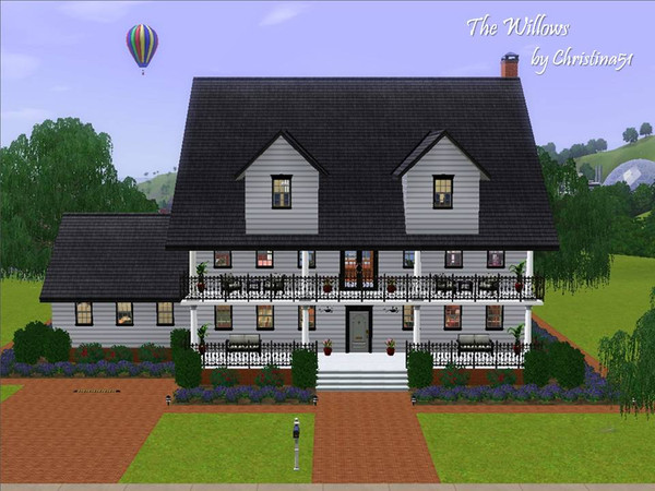 Sims 3 — The Willows by Christina51 — Built for the young, professional Sim family, this lovely southern colonial has 3