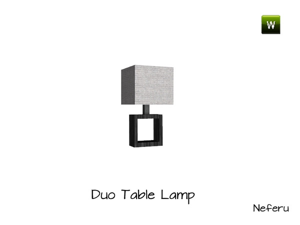 Sims 3 — Duo Table Lamp by Neferu2 — Table lamp of original design of the Duo Collection_by Neferu_TSR