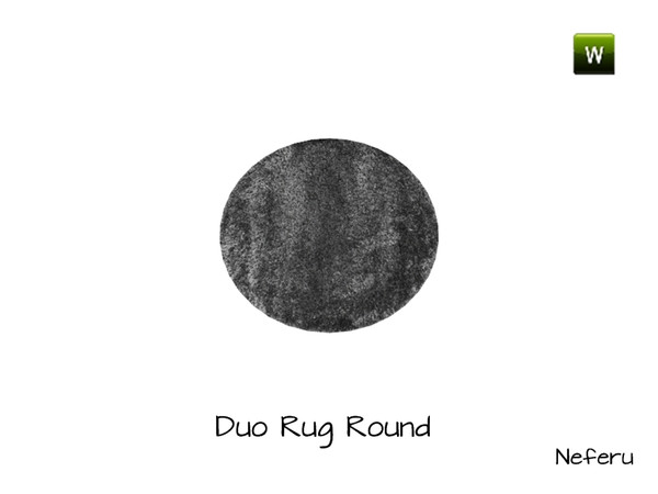 Sims 3 — Duo Rug Round by Neferu2 — Rug modern round recolorable of the Duo Collection_by Neferu_TSR