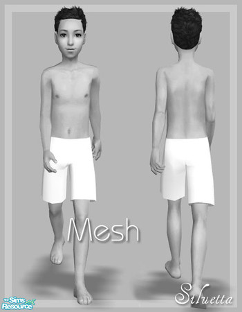 Sims 2 — Mesh cmshortshorts by Siluetta — Mesh for short swimshorts for boys.