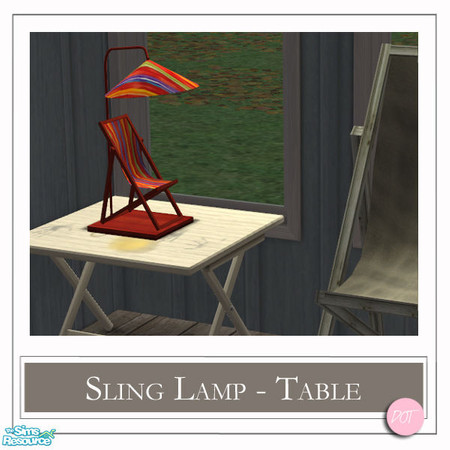 Sims 2 — Sling Table Lamp Red - #570284 by DOT — Sling Table Lamp Red. Sims2 by DOT of The Sims Resource.