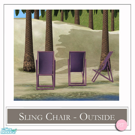 Sims 2 — Sling Chair Purple - #570158 Recolor by DOT — Sling Chair Purple. Sims2 by DOT of The Sims Resource.