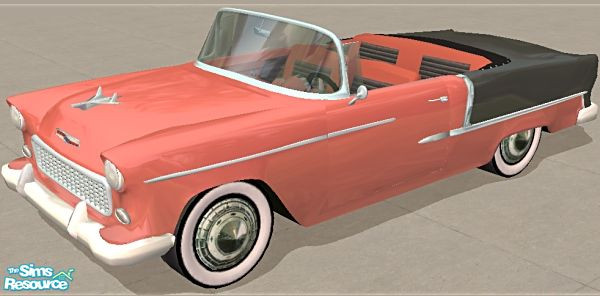 Sims 2 — 1955 Bel Aire - Coral & Grey by Dr Pixel — Body Color option for the 55 Bel Aire