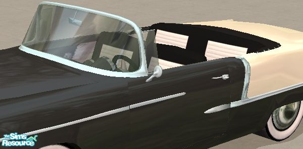 Sims 2 — 1955 Bel Aire - Black & White Interior by Dr Pixel — Interior Color option for the 55 Bel Aire