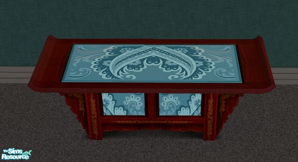 Sims 2 — Aqua Paisley Coffee Table by Resa2169 — This item is apart of Aqua Paisley Bedroom Set! Nightlife and Pets are