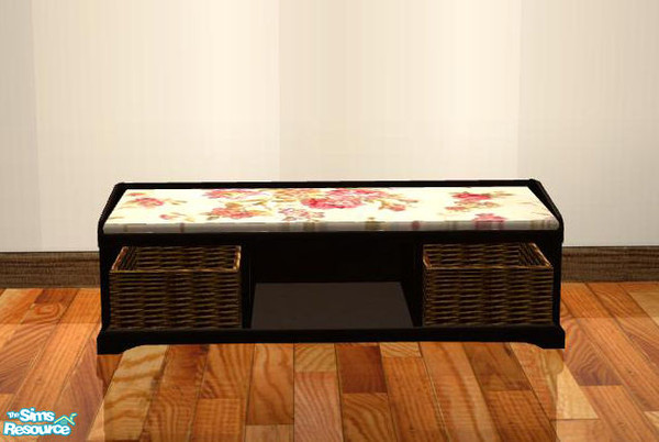 Sims 2 — PB Entry - Recolor Roses - bench black polster roses by ShinoKCR — 