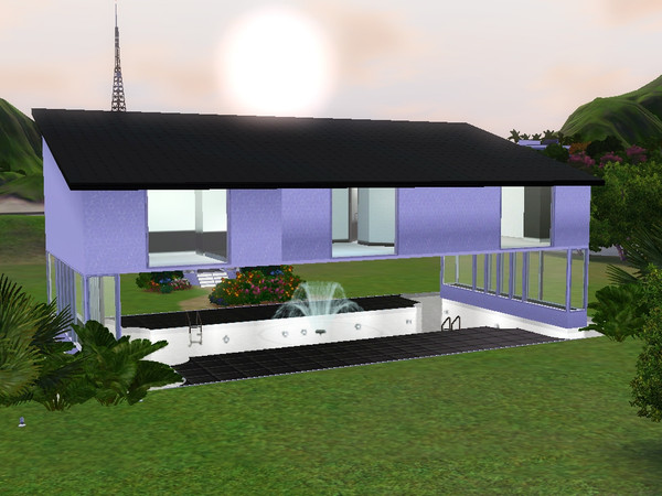 Sims 3 — Fire Island  by Babycakessims2 — This is a modern 2 bedroom house, with 2 en-suite bathrooms, Stairs at the