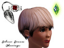Sims 3 — Silver Dream earrings by ruhrpottbobo — harmonious glossy earrings with a rubin for both ears 