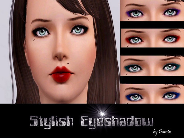 Sims 3 — Stylish Eyeshadow by damla32072 — My first eyeshadow for your Sims :) Three recolorable channels For teen -