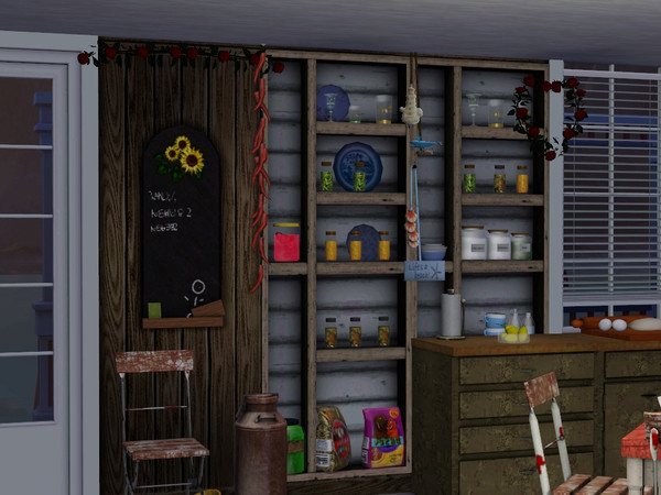 Sims 3 — Seaside Kitchen Wallstud Shelving by wolfspryte — part of the Seaside Kitchen Collection
