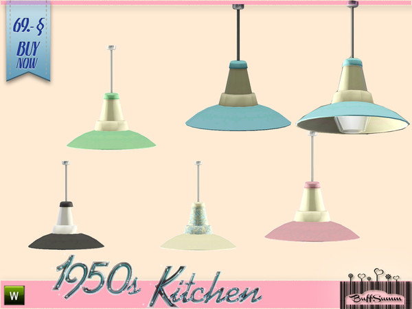 Sims 3 — 1950s Kitchen Ceilinglight by BuffSumm — Let your Sim rock the 50ies! Teengirls in Petticoat, Elvis and
