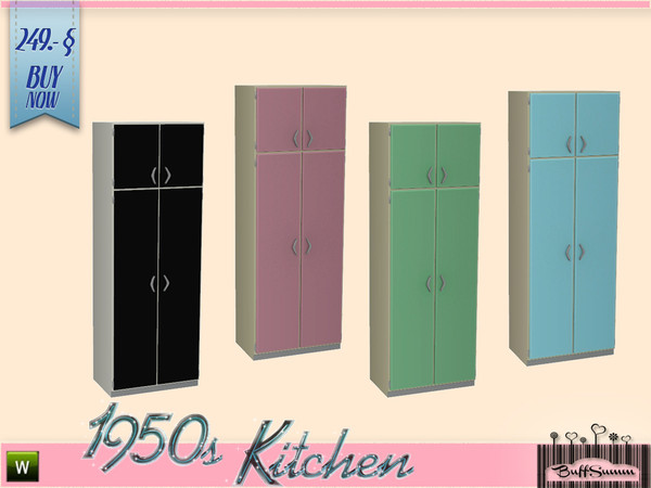 Sims 3 — 1950s Kitchen Cupboard A by BuffSumm — Let your Sim rock the 50ies! Teengirls in Petticoat, Elvis and