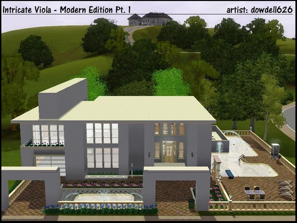 Sims 3 — Intricate Viola - *Modern* (Pt. 1) by Xodess — **PARTLY FURNISHED** **UPDATED: ADDED A RECOMMENDED ITEM** This