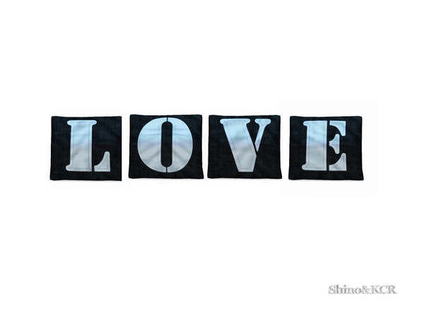 Sims 3 — Bedroom for Devi - Love by ShinoKCR — O - V - E can be found in the coloroptions