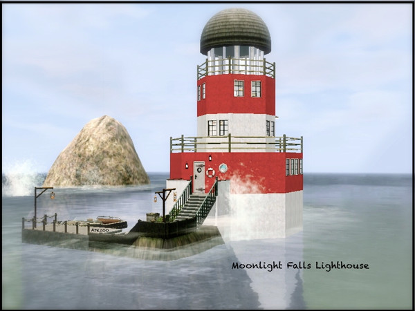 Sims 3 — Moonlight Falls Lighthouse by Arezoo — The city of Moonlight Falls is looking for a lighthouse keeper. Watch the