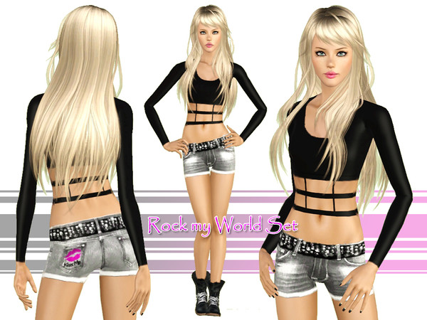 Sims 3 — Rock my World Set by Ms_Blue — Presenting Emma Harmony Stone in the [Rock my World Set]. A cute Set with