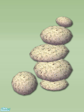 Sims 2 — Oriental Zen Rocks - Mesh by Shakeshaft — Part of a set of objects for you to create an Oriental Style Garden